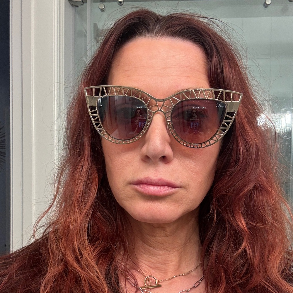 Quay Gold Cat Eye Sunglasses - Picture 3 of 5